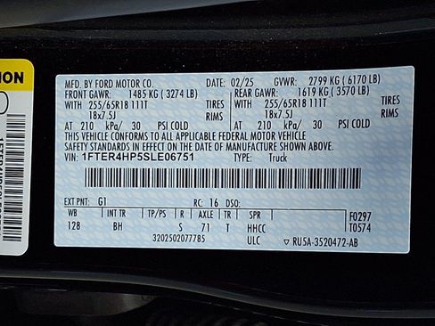 Used 2025 Ford Ranger XLT w/ Black Appearance Package AWD/4WD image 27