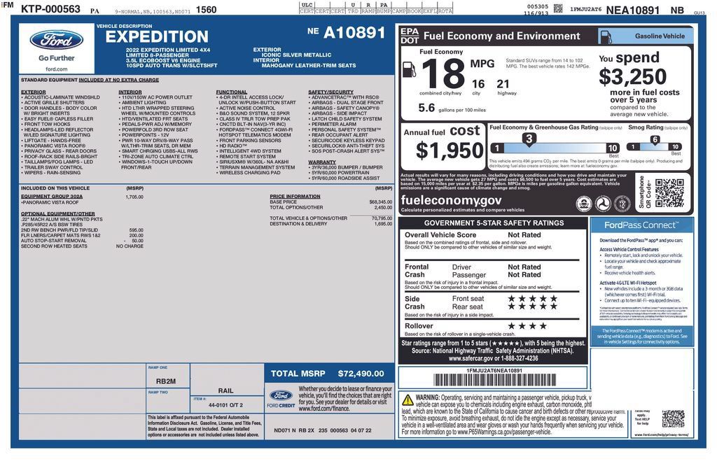 Used 2022 Ford Expedition Limited AWD/4WD image 6