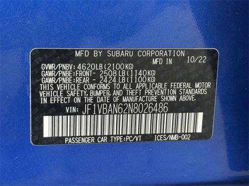 Used 2022 Subaru WRX Limited image 28
