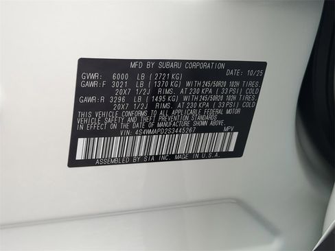 Certified 2025 Subaru Ascent Limited image 35