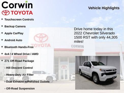 Used 2022 Chevrolet Silverado 1500 RST w/ Z71 Off-Road Package AWD/4WD image 6