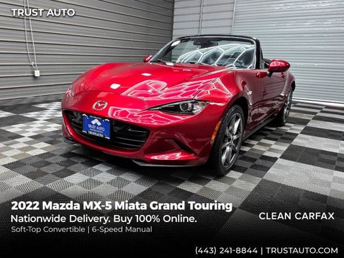 Used 2022 MAZDA MX-5 Miata Grand Touring w/ Weather Package RWD image 1