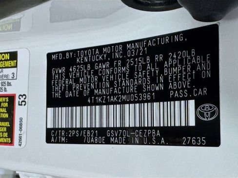 Used 2021 Toyota Camry TRD w/ TRD Package w/JBL Audio image 19