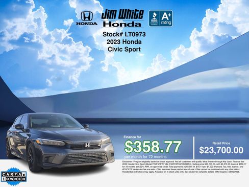 Certified 2023 Honda Civic Sport image 3