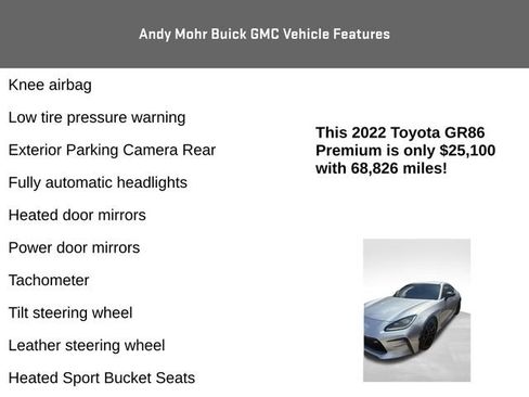 Used 2022 Toyota GR86 Premium w/ ALL Weather Mat Package (TMS) RWD image 8