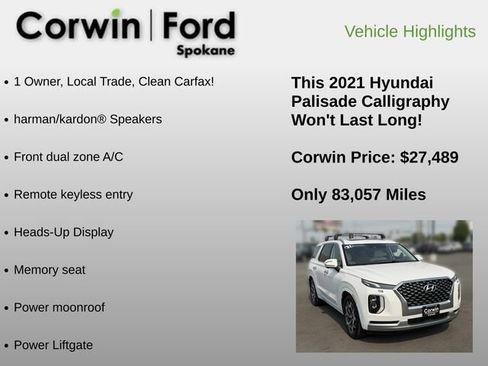 Used 2021 Hyundai Palisade Calligraphy w/ Cargo Package AWD/4WD image 6