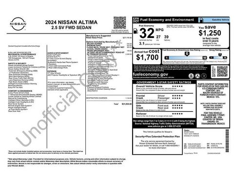 Used 2024 Nissan Altima 2.5 SV w/ SV Premium Package FWD image 2