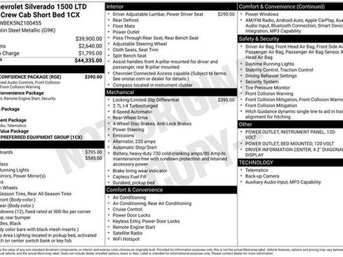 Used 2022 Chevrolet Silverado 1500 Custom w/ Safety Confidence Package RWD image 6