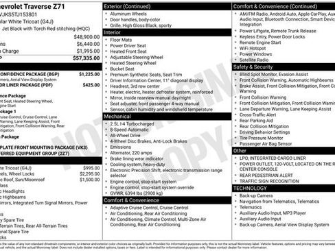 New 2026 Chevrolet Traverse Z71 w/ Driver Confidence Package image 18