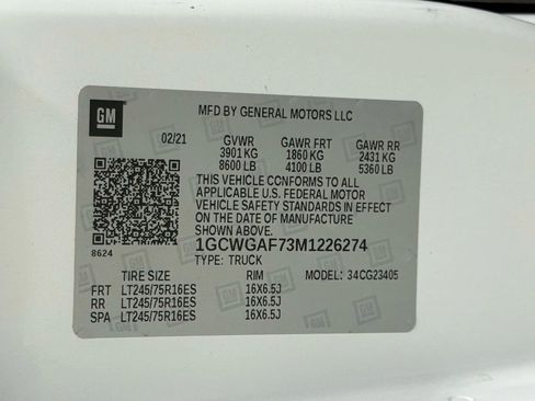 Used 2021 Chevrolet Express 2500 w/ Driver Convenience Package image 44