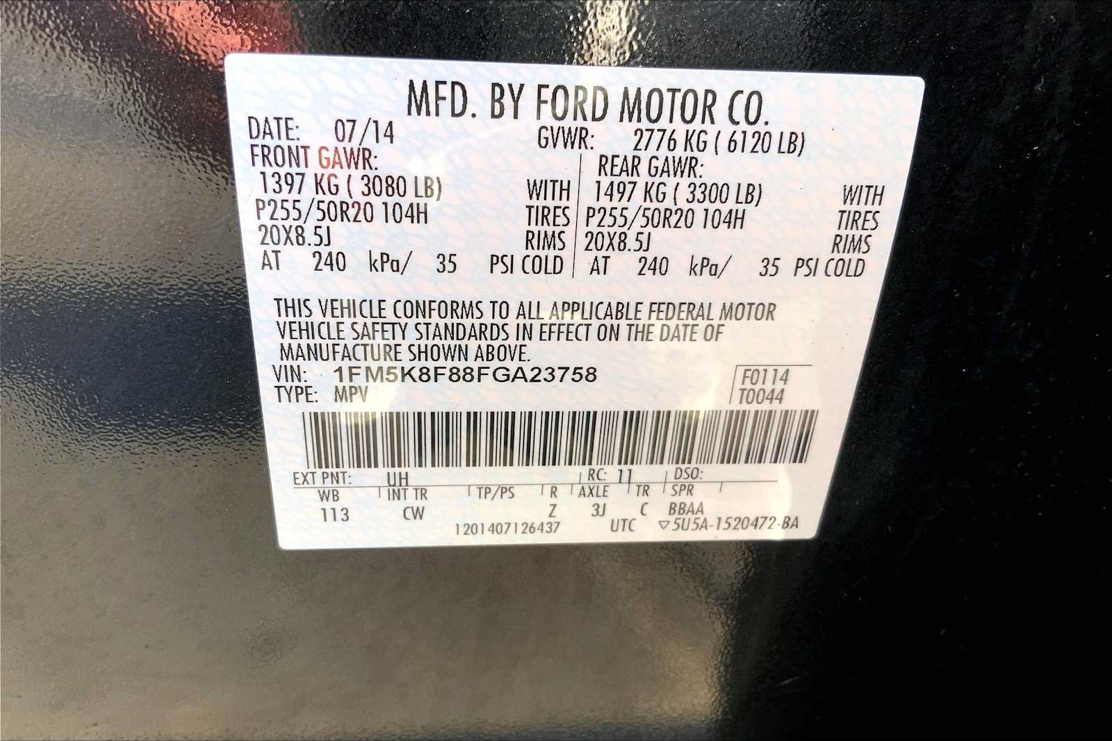 Used 2015 Ford Explorer Limited w/ Equipment Group 302A AWD/4WD image 33