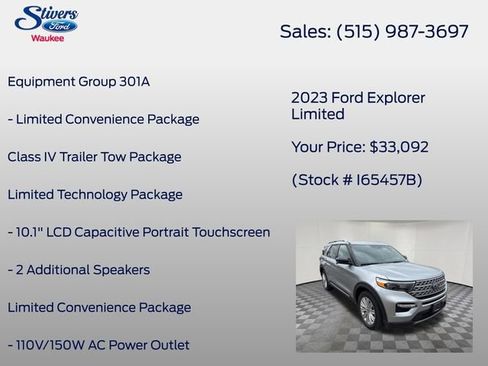 Used 2023 Ford Explorer Limited w/ Limited Technology Package AWD/4WD image 8