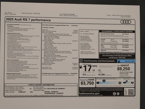 New 2025 Audi RS 7 performance Sportback image 32