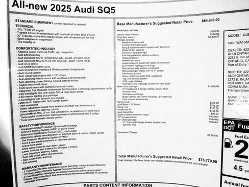 New 2025 Audi SQ5 Prestige image 33
