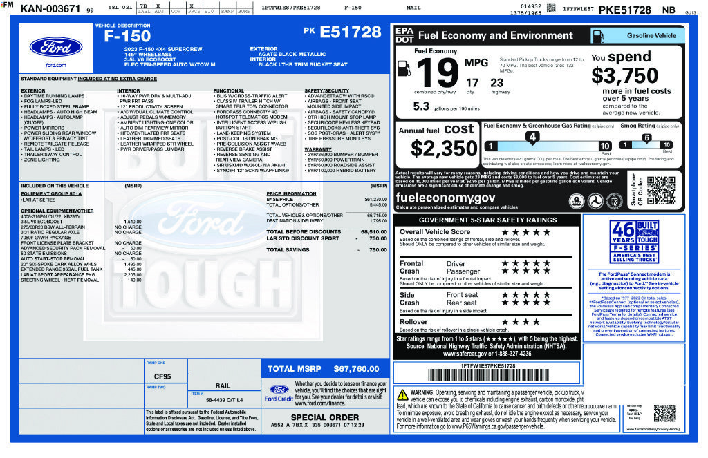 Used 2023 Ford F150 Lariat AWD/4WD image 10