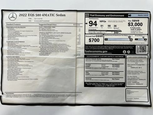 Used 2022 Mercedes-Benz EQS 580 4MATIC Sedan image 31