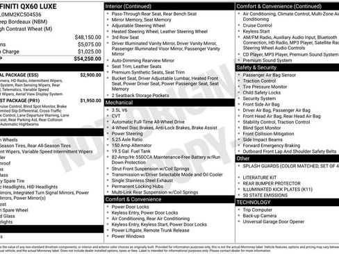 Used 2019 INFINITI QX60 Luxe w/ Essential Package image 2