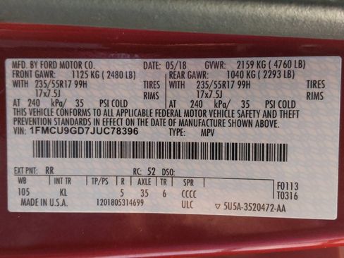 Used 2018 Ford Escape SE w/ SE Sync 3 Package AWD/4WD image 33