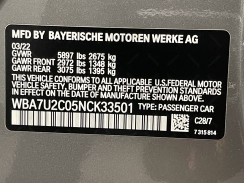 Certified 2022 BMW 750i xDrive w/ Executive Package image 25