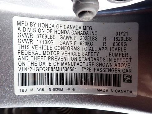 Used 2021 Honda Civic Sport image 11