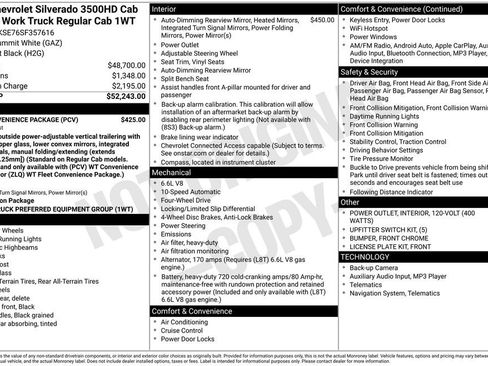 New 2025 Chevrolet Silverado 3500 W/T w/ WT Convenience Package image 30