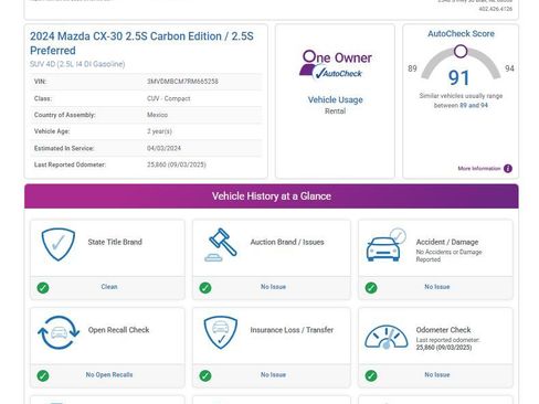 Certified 2024 MAZDA CX-30 AWD 2.5 S w/ Preferred Package image 21