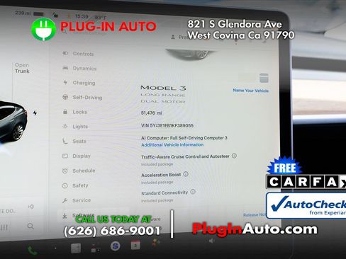 Used 2019 Tesla Model 3 Long Range AWD/4WD image 2