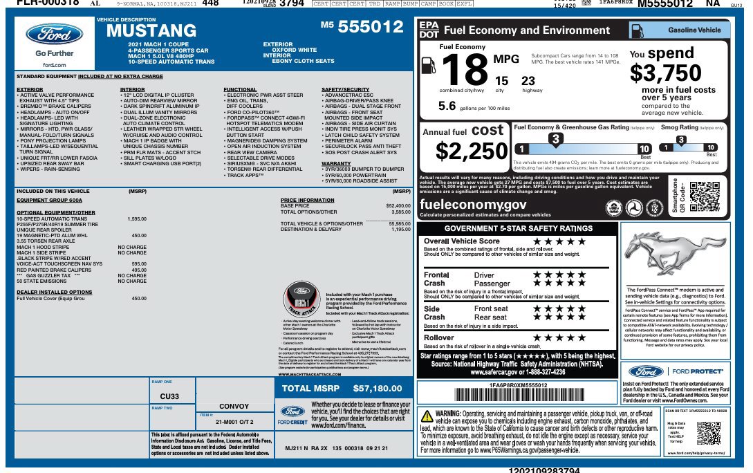 Used 2021 Ford Mustang Mach 1 RWD image 3