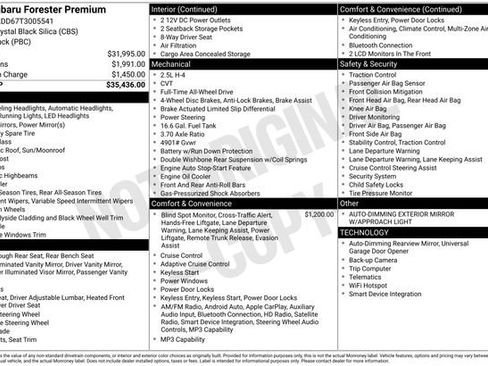 Certified 2026 Subaru Forester Premium AWD/4WD image 22