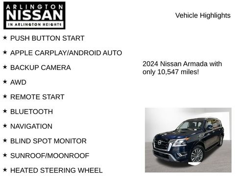 Certified 2024 Nissan Armada SL w/ Captain's Chairs Package AWD/4WD image 8