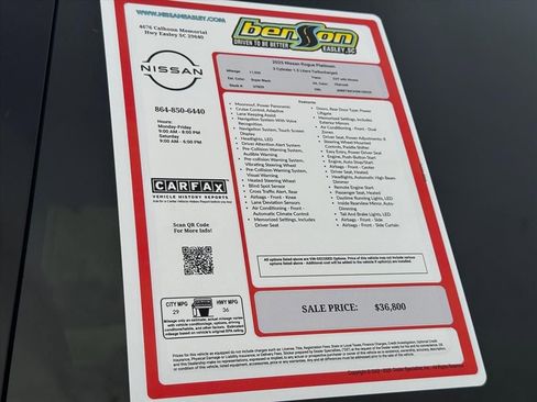 Certified 2025 Nissan Rogue Platinum w/ Platinum Premium Package FWD image 26