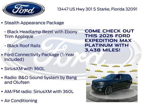 New 2026 Ford Expedition Max Platinum w/ Stealth Appearance Package AWD/4WD image 30
