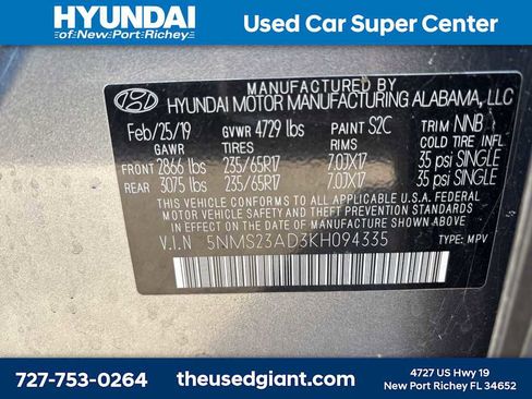 Used 2019 Hyundai Santa Fe SE FWD image 12