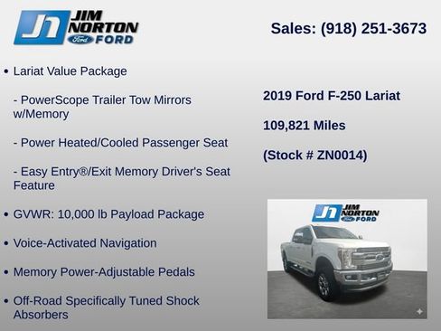 Used 2019 Ford F250 Lariat w/ Chrome Package image 16