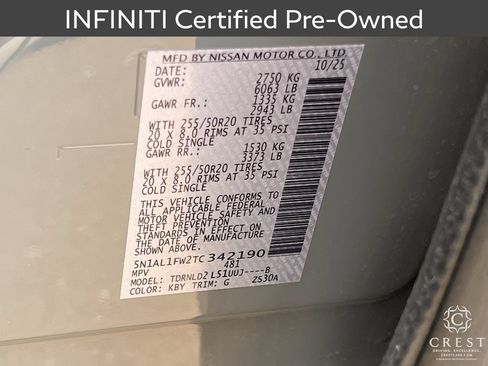 Certified 2026 INFINITI QX60 Sport AWD/4WD image 32