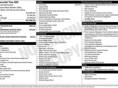 Used 2025 Chevrolet Trax RS w/ Sunroof Package