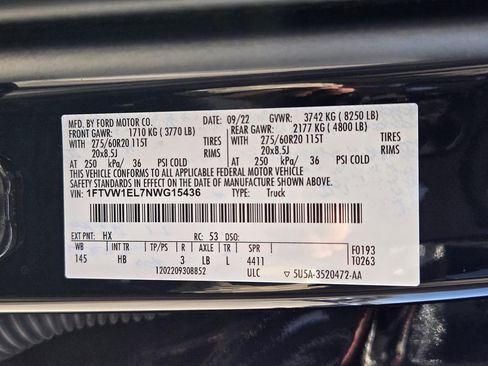 Used 2022 Ford F150 Lightning Lariat AWD/4WD image 29