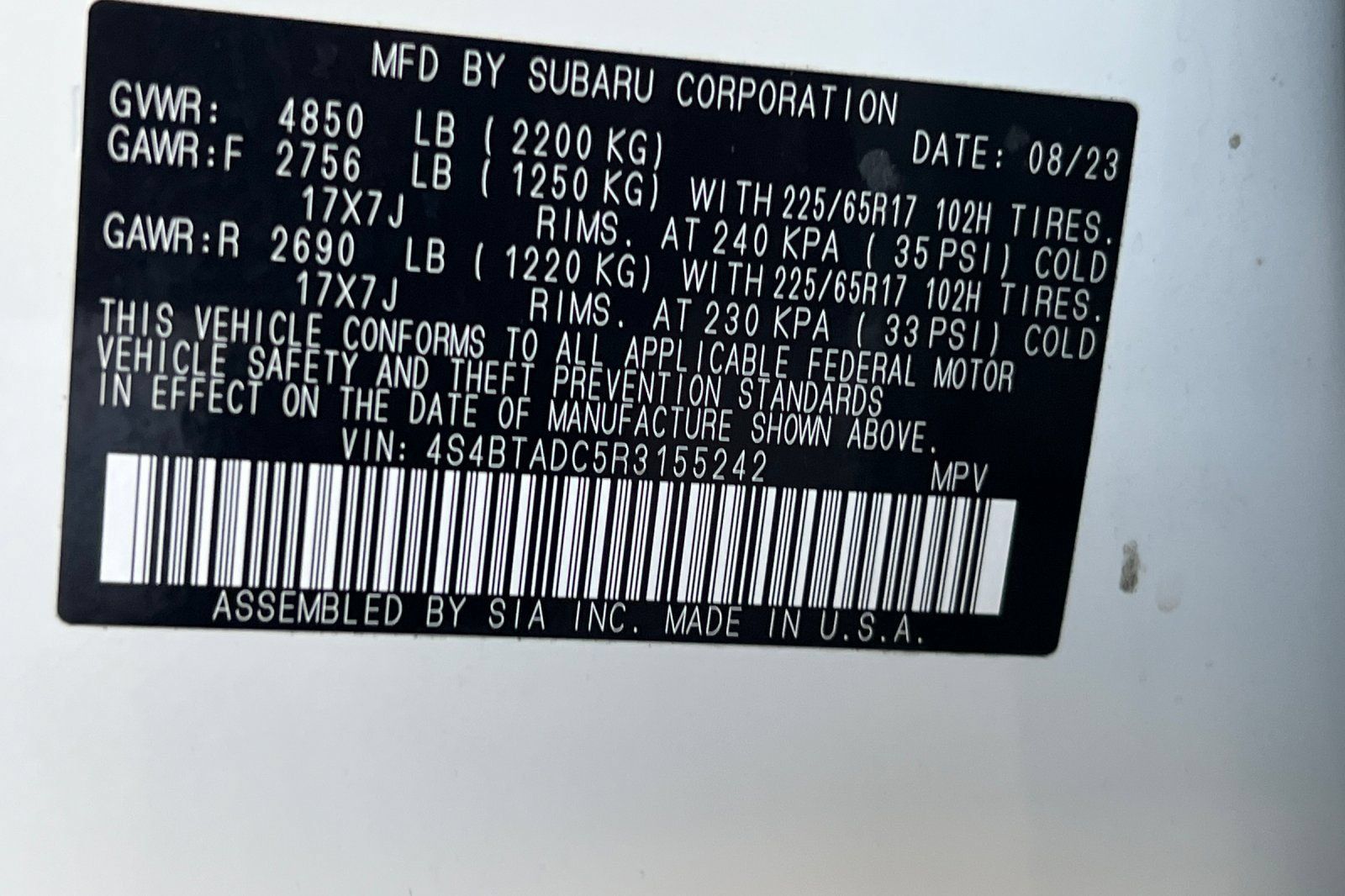 Certified 2024 Subaru Outback Premium AWD/4WD image 27