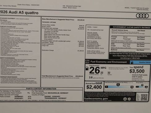 New 2026 Audi A5 2.0T Premium AWD/4WD image 39
