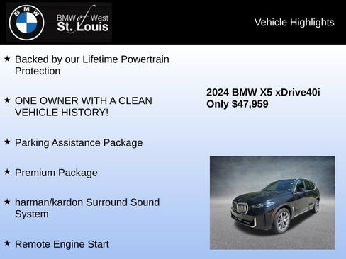 Used 2024 BMW X5 xDrive40i w/ Premium Package AWD/4WD image 8