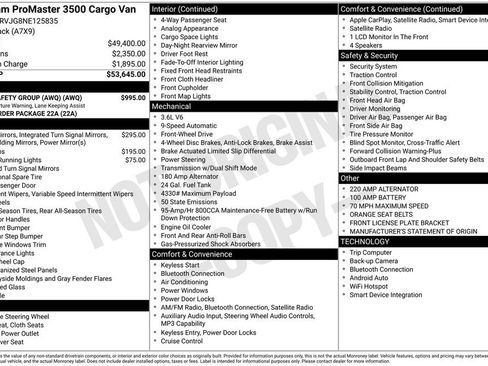 Used 2022 RAM ProMaster 3500 w/ Fleet Safety Group (AWQ) FWD image 10