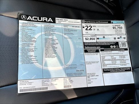 New 2026 Acura MDX w/ Technology Package image 24