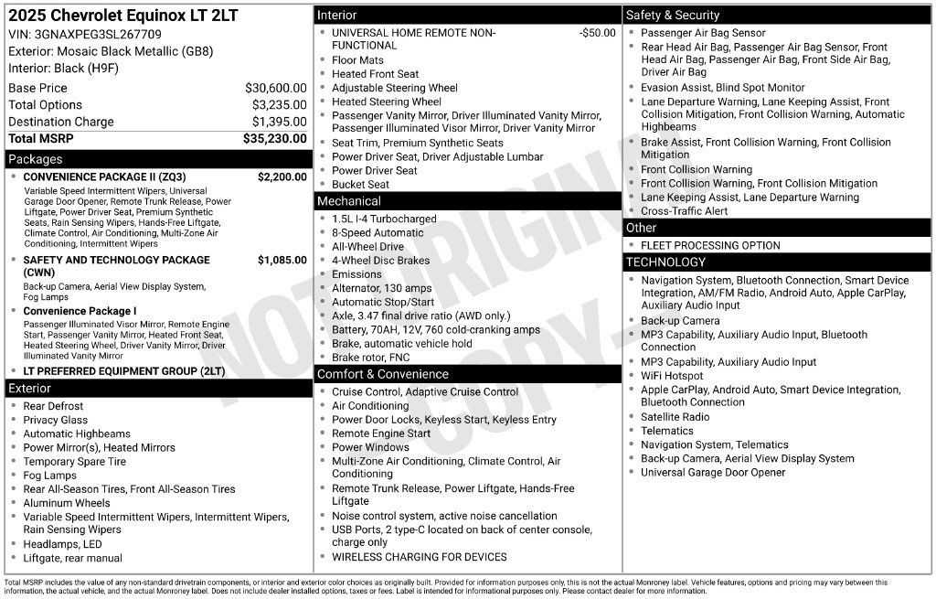 Used 2025 Chevrolet Equinox LT w/ Convenience Package II AWD/4WD image 38