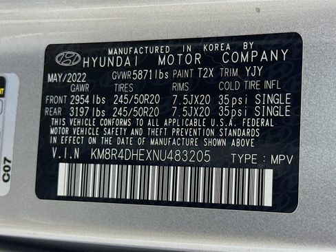 Certified 2022 Hyundai Palisade SEL w/ 8P Bench Seat Package AWD/4WD image 37