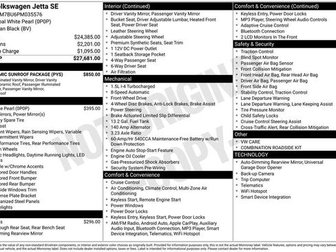 Used 2023 Volkswagen Jetta SE w/ Panoramic Sunroof Package image 2