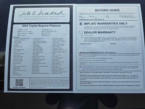 Used 2025 Toyota Sequoia Platinum AWD/4WD image 16
