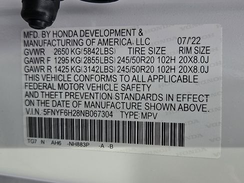 Certified 2022 Honda Pilot Special Edition image 29