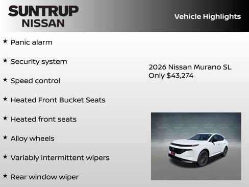 New 2026 Nissan Murano SL AWD/4WD image 30