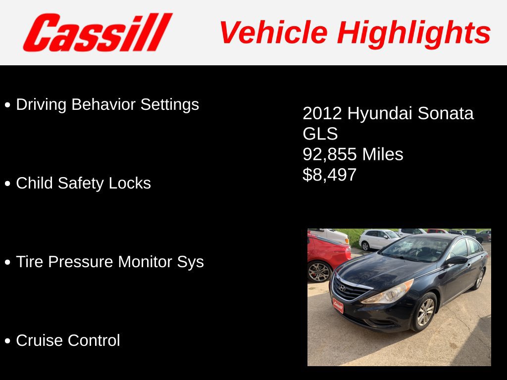 Used 2012 Hyundai Sonata GLS w/ Popular Equipment Pkg FWD image 2