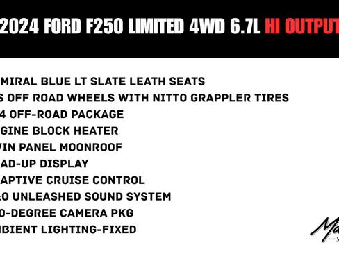Used 2024 Ford F250 Limited w/ FX4 Off-Road Package AWD/4WD image 2